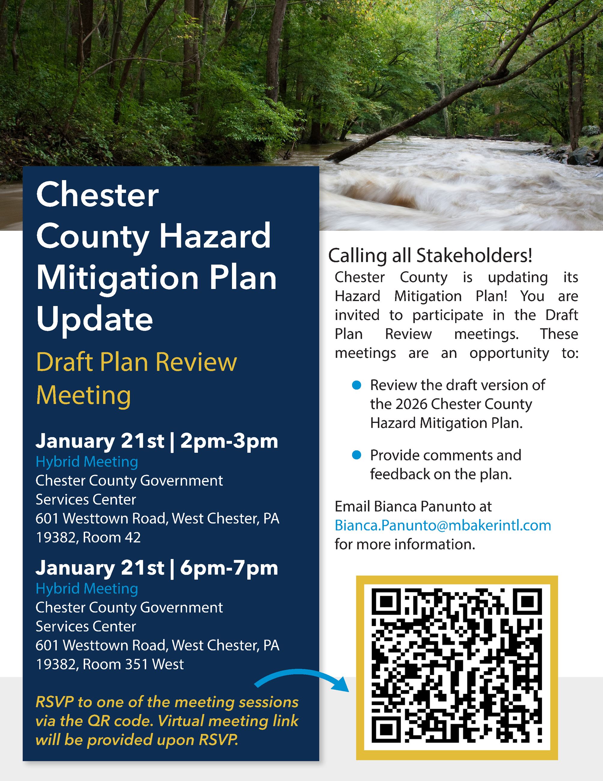 Chester County 2026 HMP_Draft Plan Review Meeting Flyer