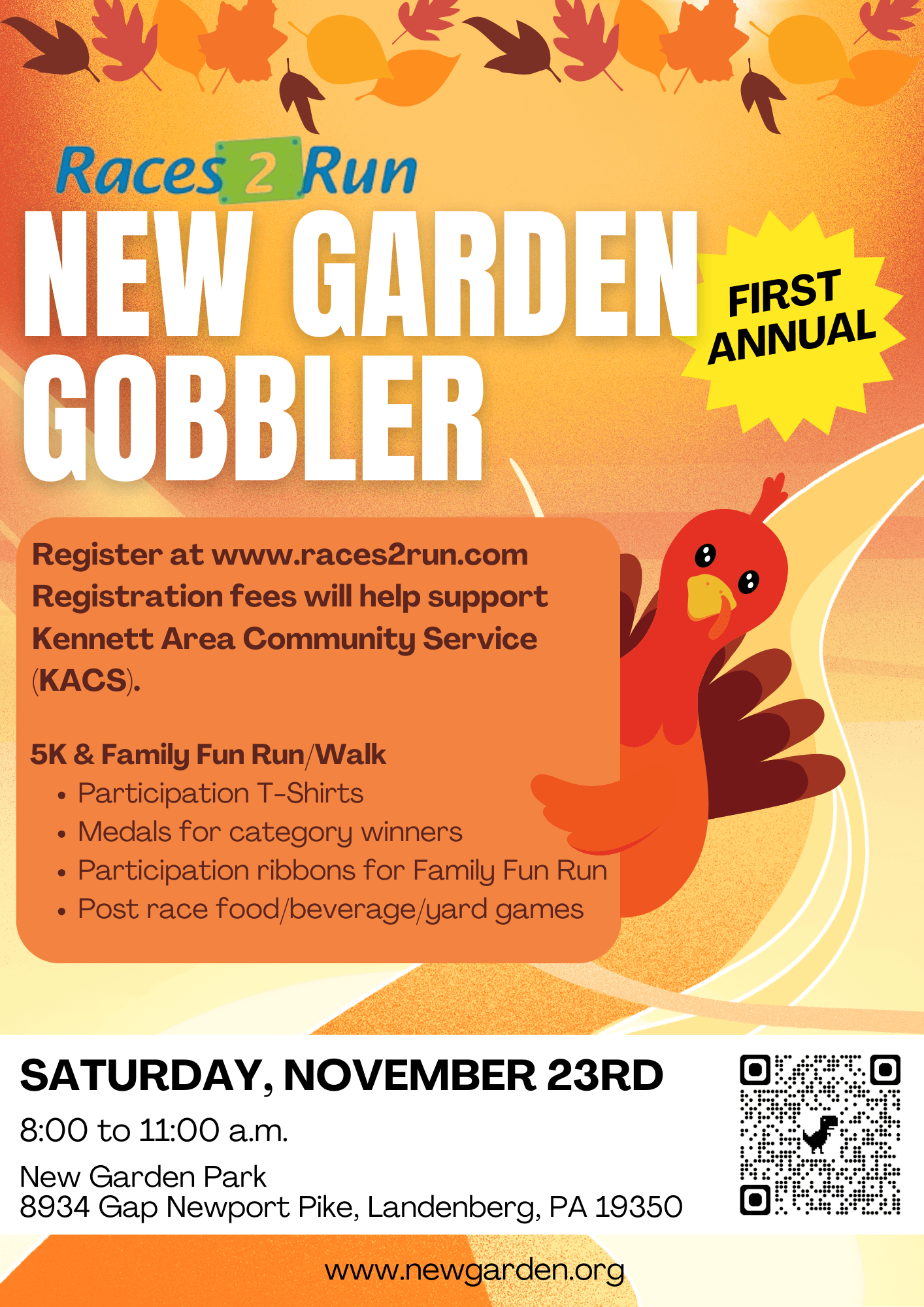 Orange Illustrative Run Day Challenge Poster (2)